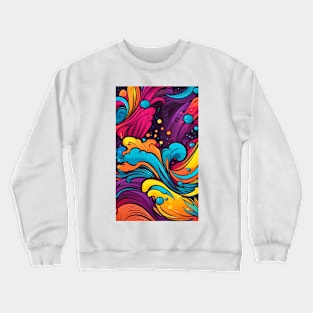 splash colors fabric pattern graphic illustration design by ironpalette Crewneck Sweatshirt